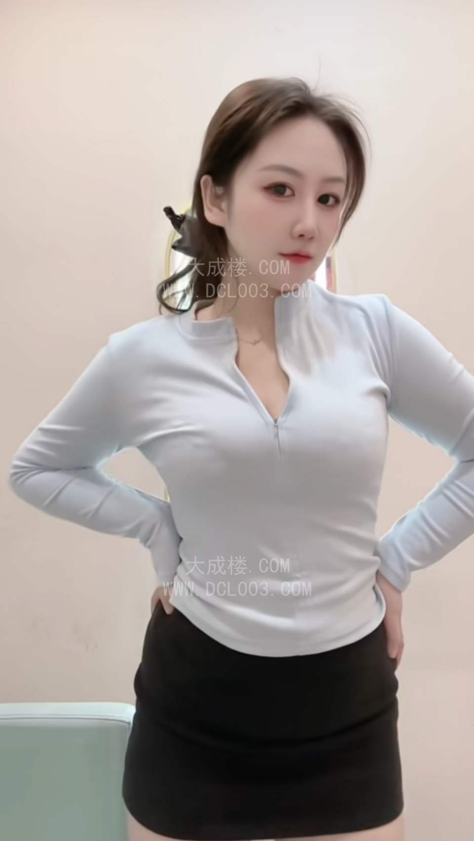 朝阳素颜很美的妹子